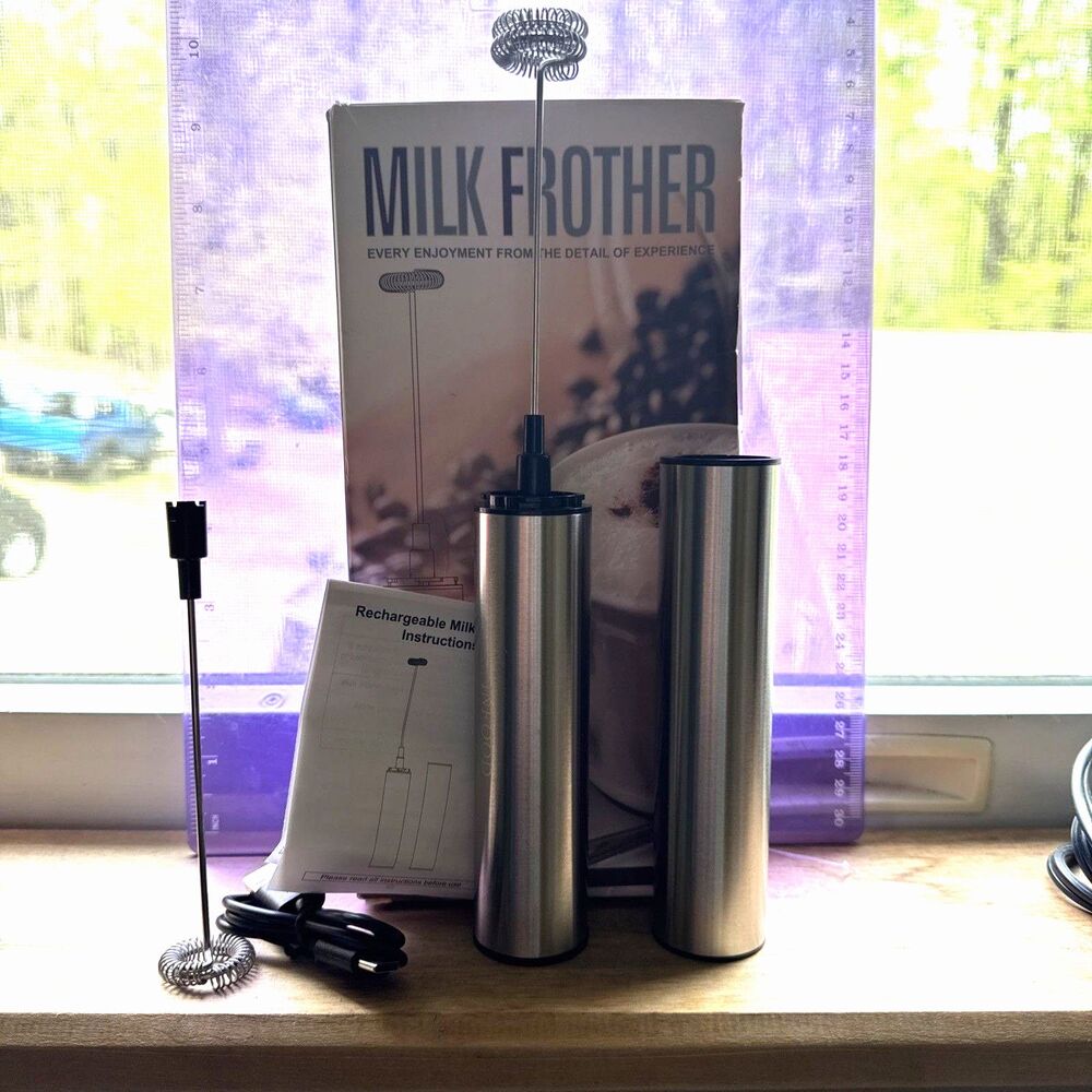 INFOOD Milk Frother Open Box USB Charge 2 Whisks